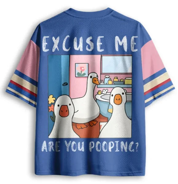 Must-have Hilarious Big White Goose Emoji Pack for Adult and Children Bloggers, 3D Printed American Retro V-neck Short Sleeves