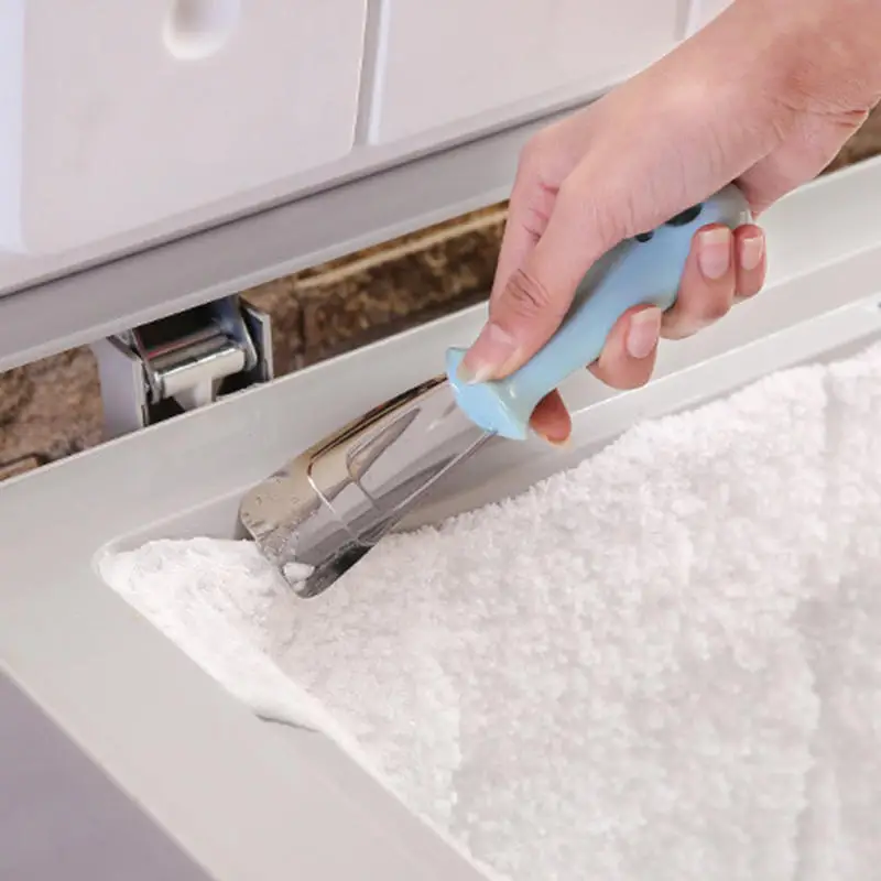 Stainless Steel Ice Scraper - Portable Freezer Defroster & Refrigerator Cleaning Tool for Home Kitchen