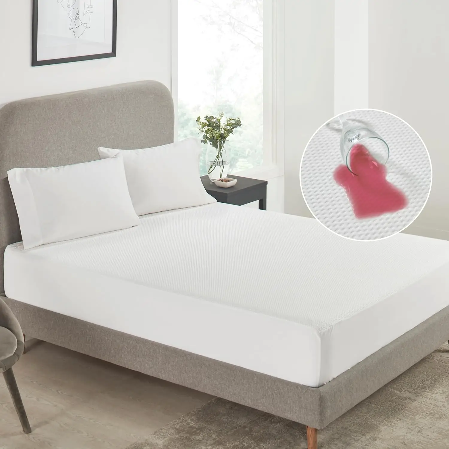 

Premium Waterproof Mattr Protector For Full Size Bed - Soft, Cooling, Noiseless, Hine Washable, Fitted Mattr Cover With 8-20 H