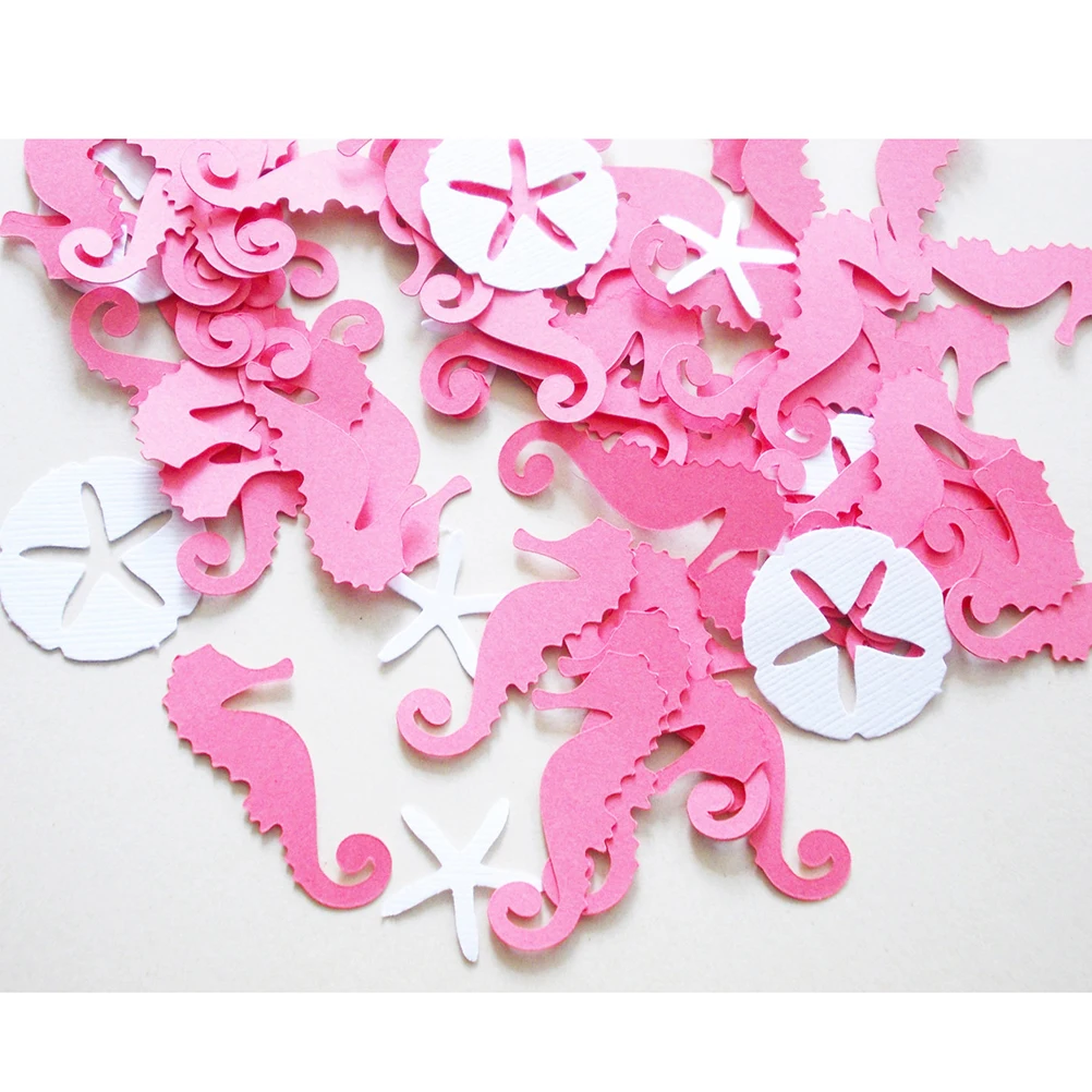 

100pcs Colorful Paper Mermaid Shape Party Wedding Birthday Festival Decorations Toss Vibrant Scrap Table Confetti