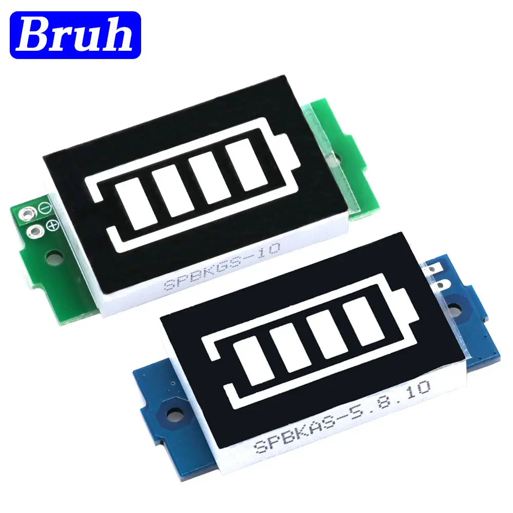 Single 3.7V Lithium Battery Capacity Indicator Module 4.2V Display 1-8S 1S/2S/3S/4S Electric Vehicle Battery Power Tester Li-ion