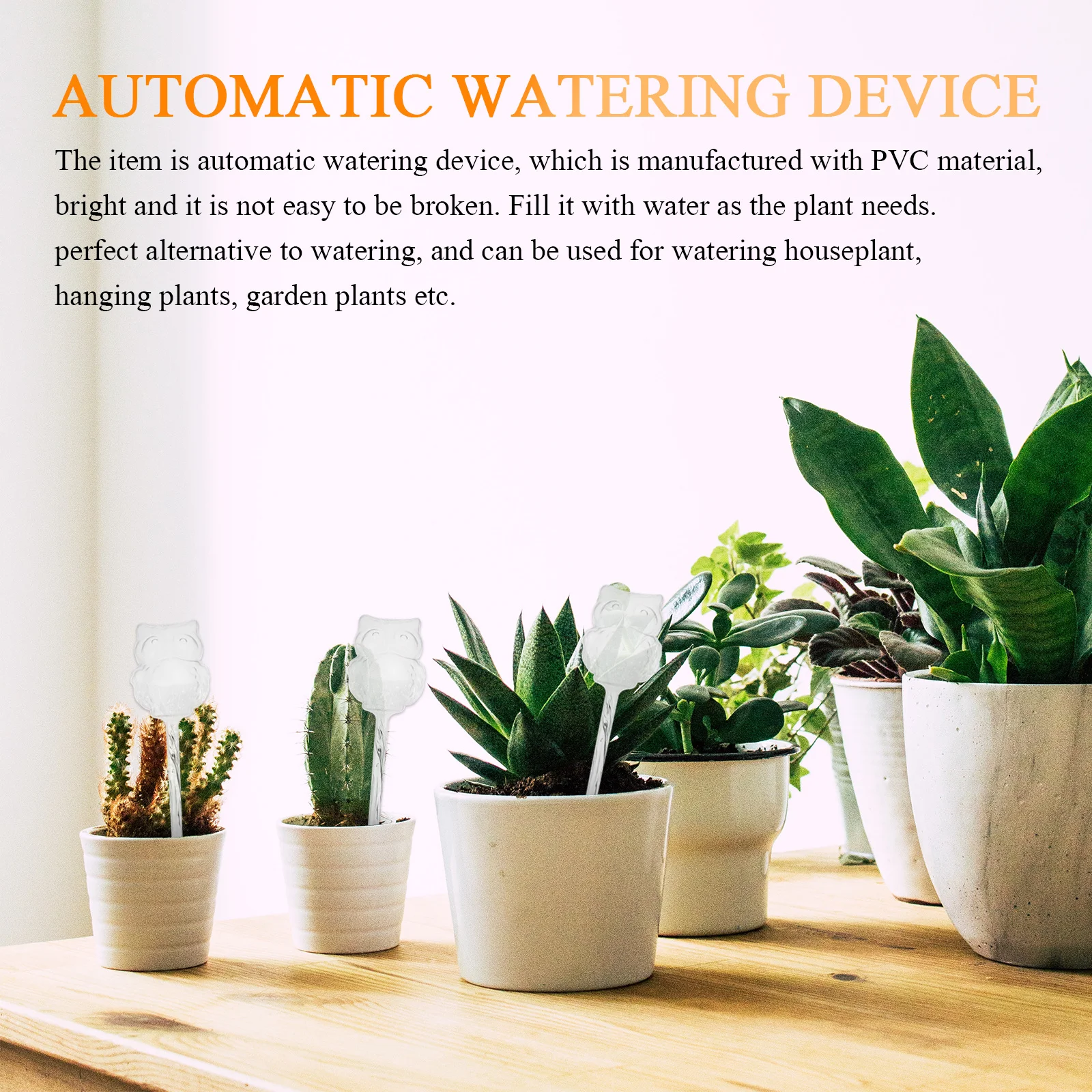 

4 pcs Automatic Watering Devices Owl Shape Premium Plant Waterer Bulbs Self Gardening Tools Lawn Garden Irrigation Supplies For