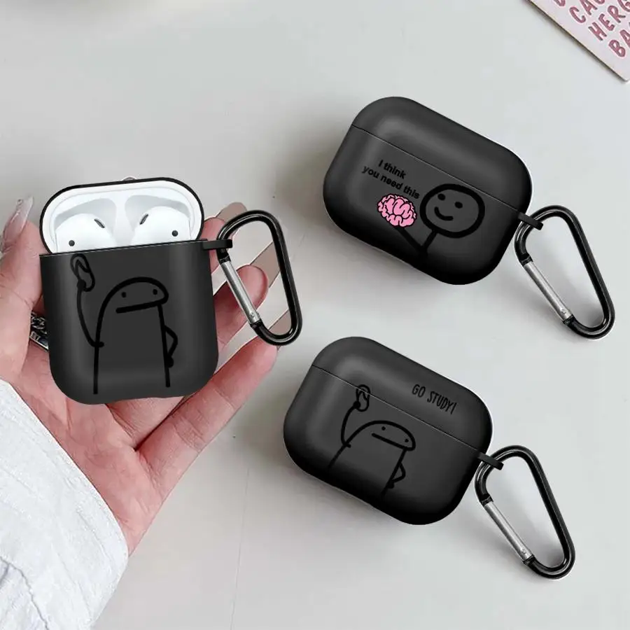 Case For Airpods Pro 3 Pro2 1 2 Pro3 4 Earphone Cases Cover Cartoon Stick Figure Art view 2