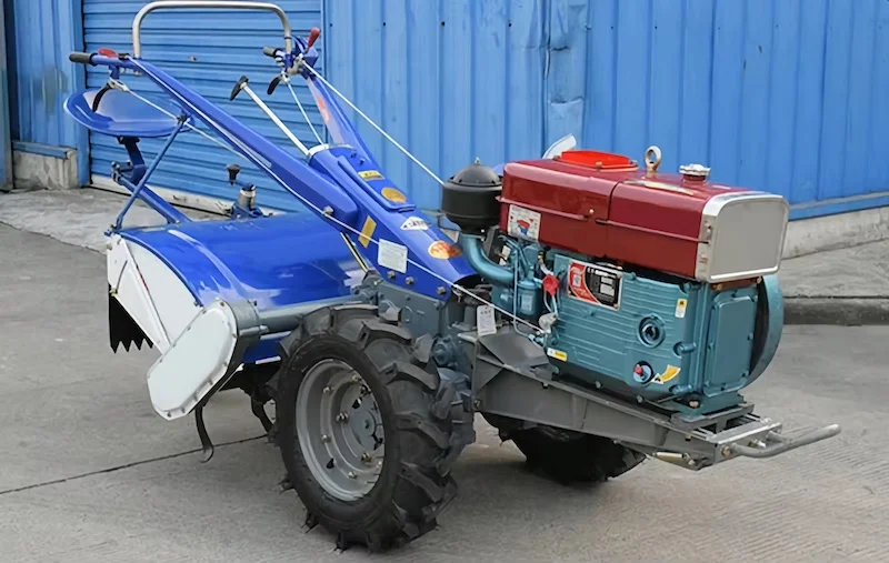15hp Diesel Engine Power rotary Tiller Hand Walking Tractor