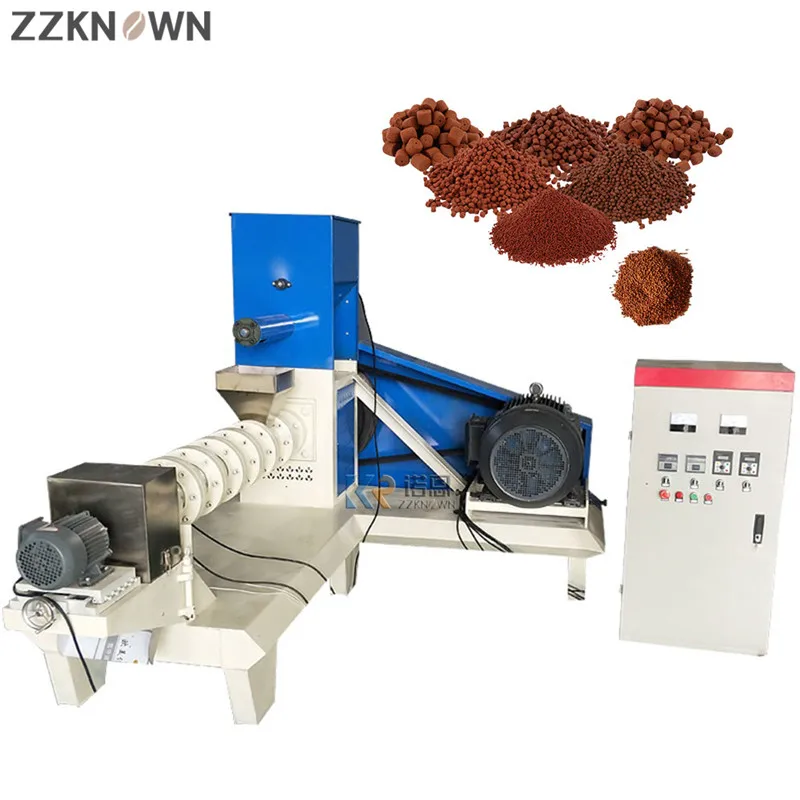 800 kg/h durável flutuante peixe extrusora de alimentos para animais de estimação linha de produção portátil máquina de processamento de pellets de ração animal para venda