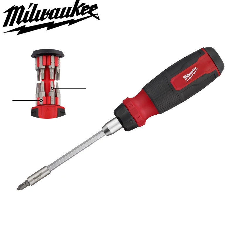 Milwaukee 48-22-2903 14-in-1 Ratcheting Multi-Bit Screwdriver Most Versatile Multi-bit Screwdriver Hand Tool