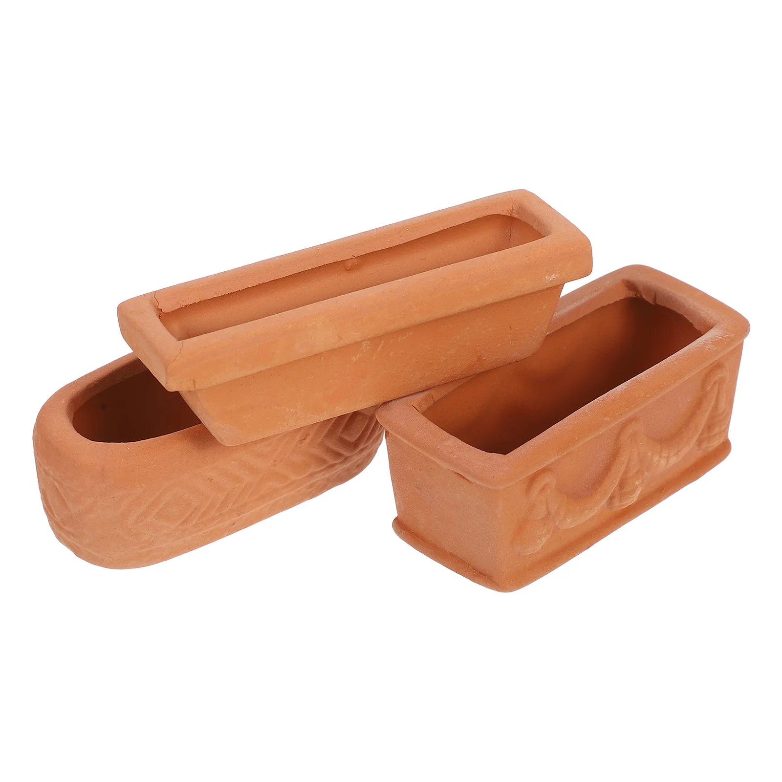 

3PCS Mini Clay Pots Small Flower Planters Terracotta Succulent Bonsai Pots Desktop Decor Diy Garden Wedding Decoration