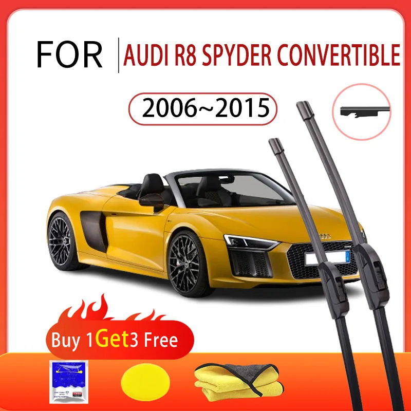 

For Audi R8 Spyder Convertible 2006~2015 New Car Front Wiper Multifunctional Boneless Silent Wiper Blade Rubber Strip Auto Parts