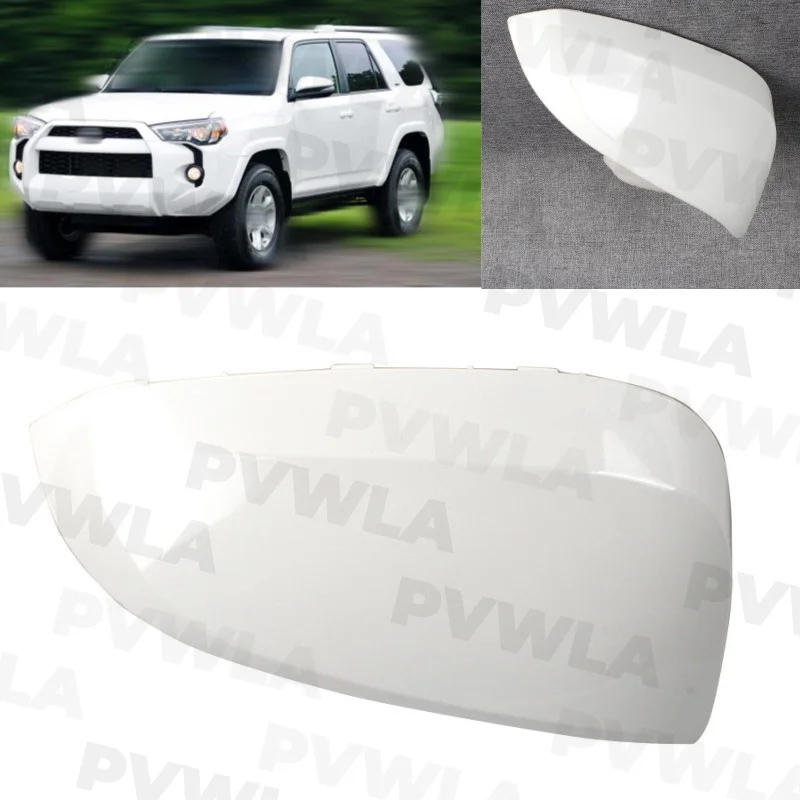 1 PC Left Side Pearl White Painted Mirror Housing Cover Cap For Toyota 4 Runner 2014 2015 2016 2017 2018 2019 2020 2021