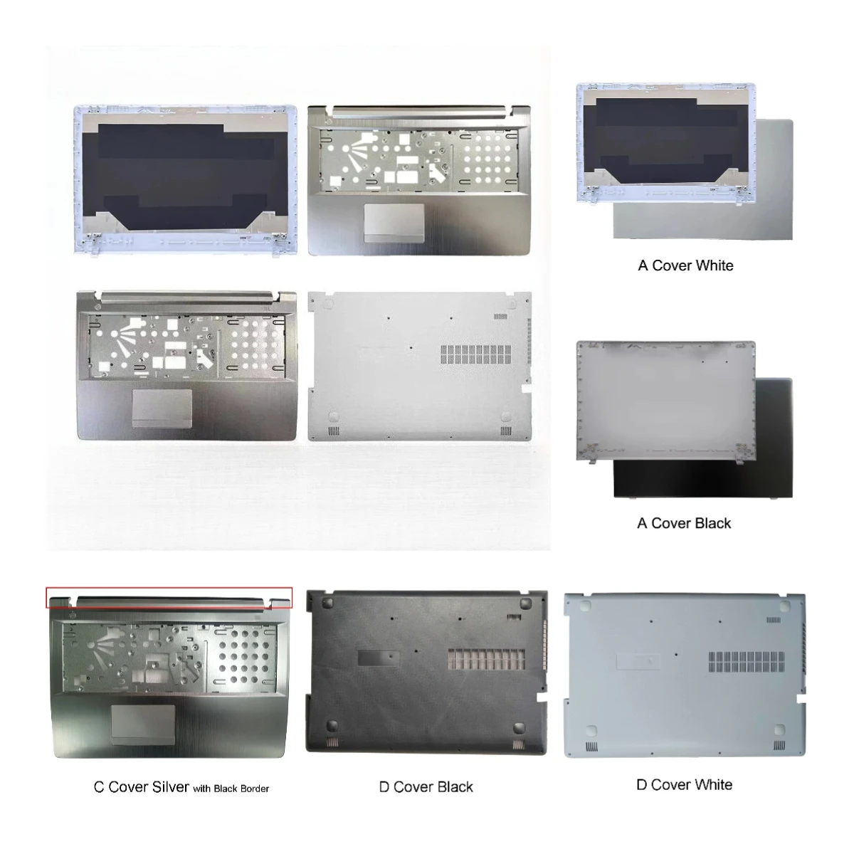 Oberes GehäUse FüR Laptop Ideapad Y50C Z51-70 Z51 V4000 500-15 500-15ISK, Obere Und Untere Teilung Des Handballenauflages