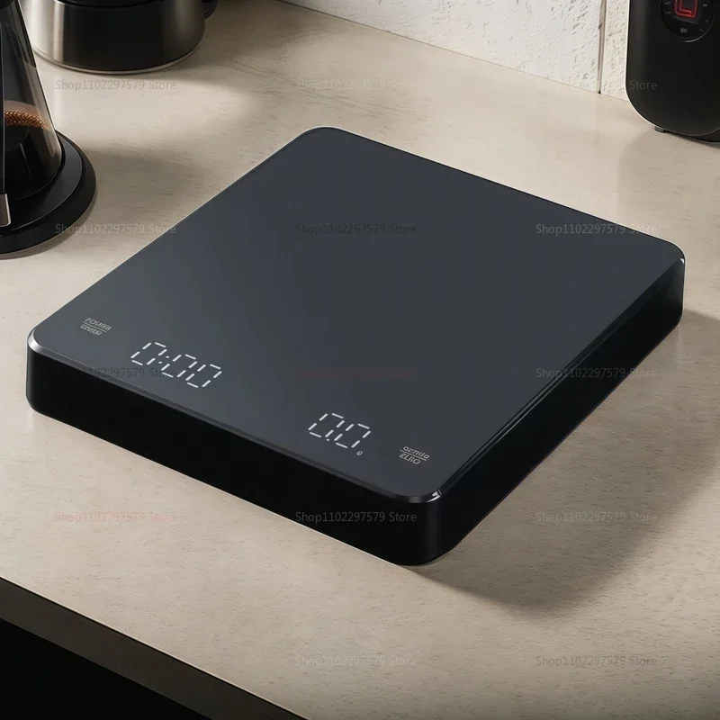 ميزان قهوة اسبريسو رقمي مع مؤقت صب فوق مقياس اسبريسو بالتنقيط شاشة LCD 3 كجم/0.1 جرام إيقاف تشغيل تلقائي عالي الدقة