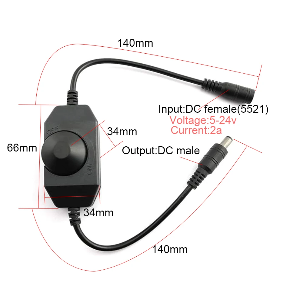 LED Dimmer Switch COB Brightness Adjust Controller 5050 5730 5630 Driver LED Light Strip Power Supply Controller DC12V 24V