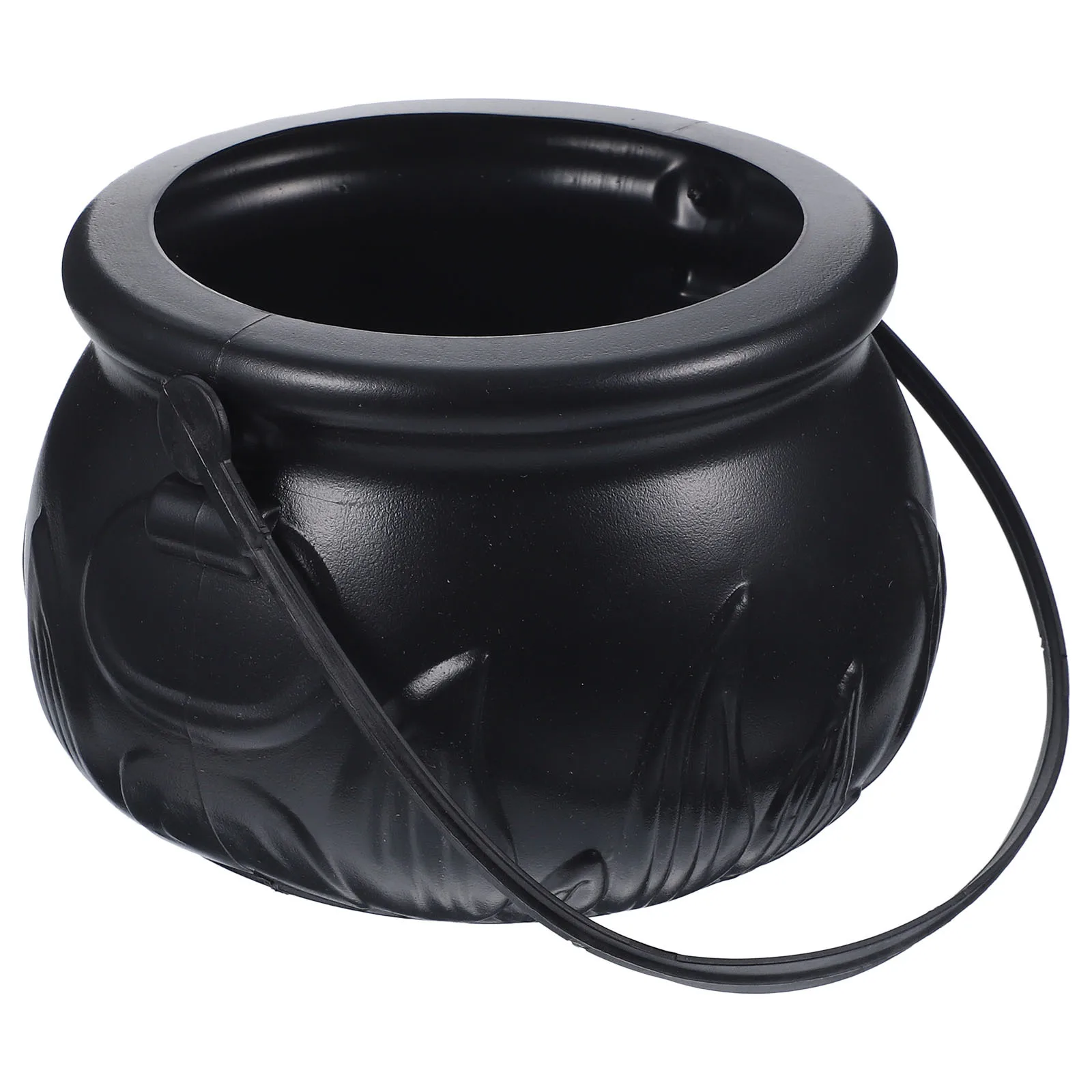 

Halloween Black Witch Candy Kettle Plastic Bucket Solid Candy Jar for Theme Shop Club Bar Witch Bucket