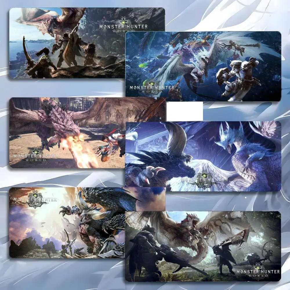 Game Hunting Monster Hunter World Mouse Pad Mousepad Large Gaming LockEdge Thickened PC Table Desk Mat