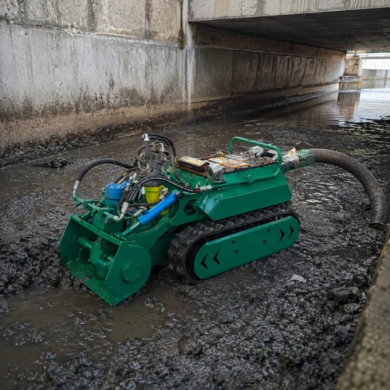 Pipeline Dredging Robot Designed for Pond Dredging with Remote Control Customized High Capacity Sediment Removal Robot
