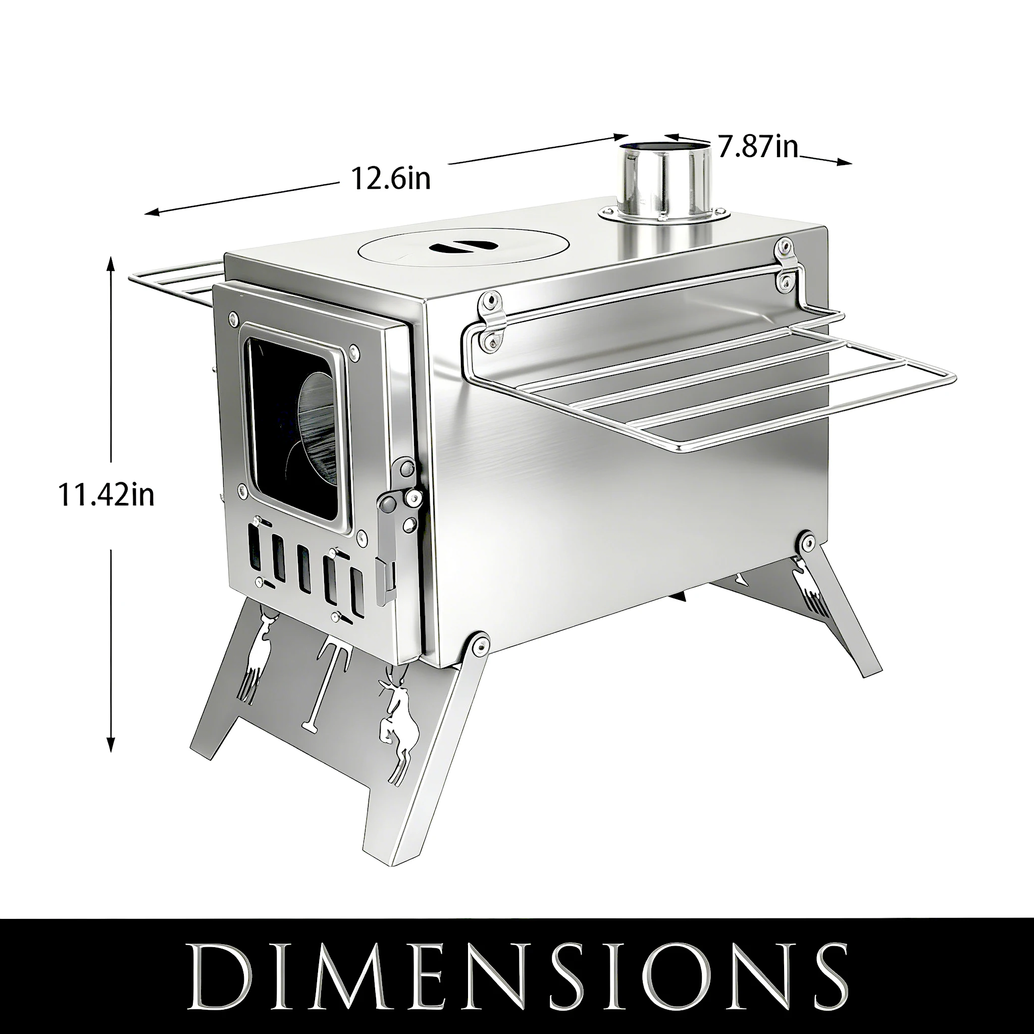Portable Stainless Steel Wood  - Outdoor Camping Wood Burning Stove ulasan dan harga