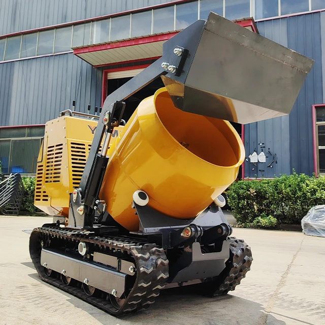 Limited Promotion Durable Mini Crawler Concrete Mixer Truck Mini Self Loading Concrete Mixer on Tracks for Construction Mixing