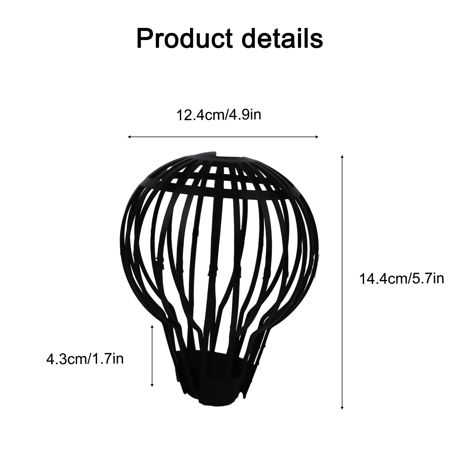 New Practical Roof Drain Plastic Black Block Debris Down Pipe Filter Drain Cover Fittings Gutter Leaf Protecter