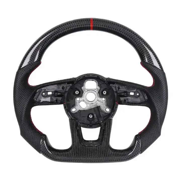 

For Aud Real Carbon Fiber Steering Wheel for 17-21 RS3 19-21 RS4 17-21 RS5 17-22 A3 A4