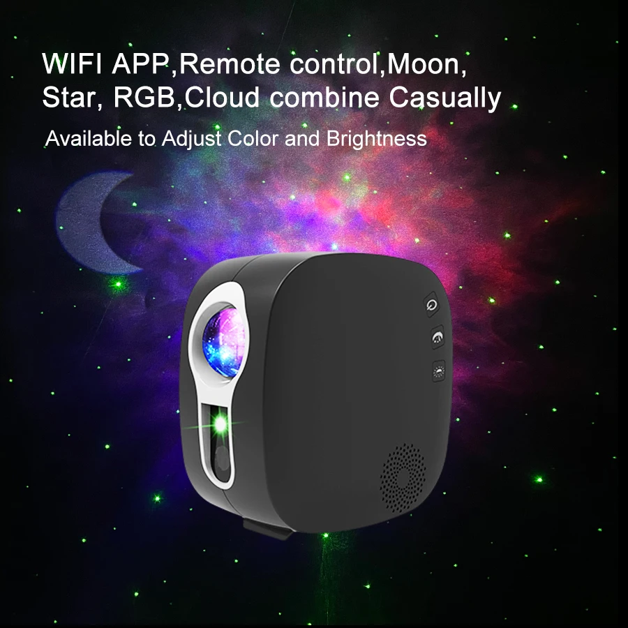 WiFi Galaxy Star Projector Night Light APP Control Bluetooth Starry Sky Projector Light Aurora Atmospher for Bedroom decor Lamp
