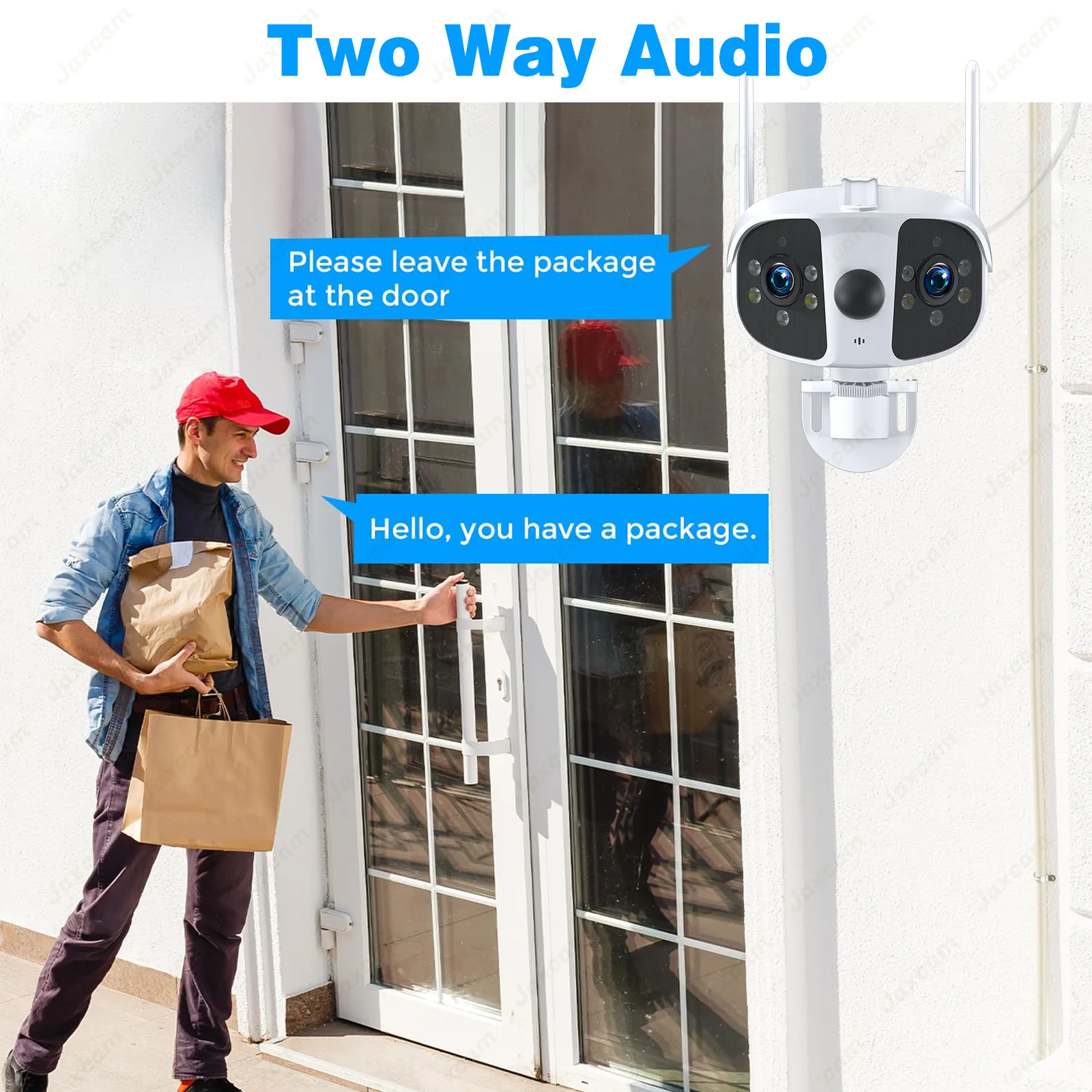 Outdoor 4K 8MP 4MP 180° Ultra Wide View Angle Panoramic WIFI Dual Lens Integrated Machine Security IPC360 Home Human Detection