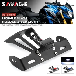 Fender Eliminator License Plate Holder For SUZUKI GSXS 1000 1000F GSX-S 750 950 Motorcycle Accessories LED Light Tail Tidy Mount