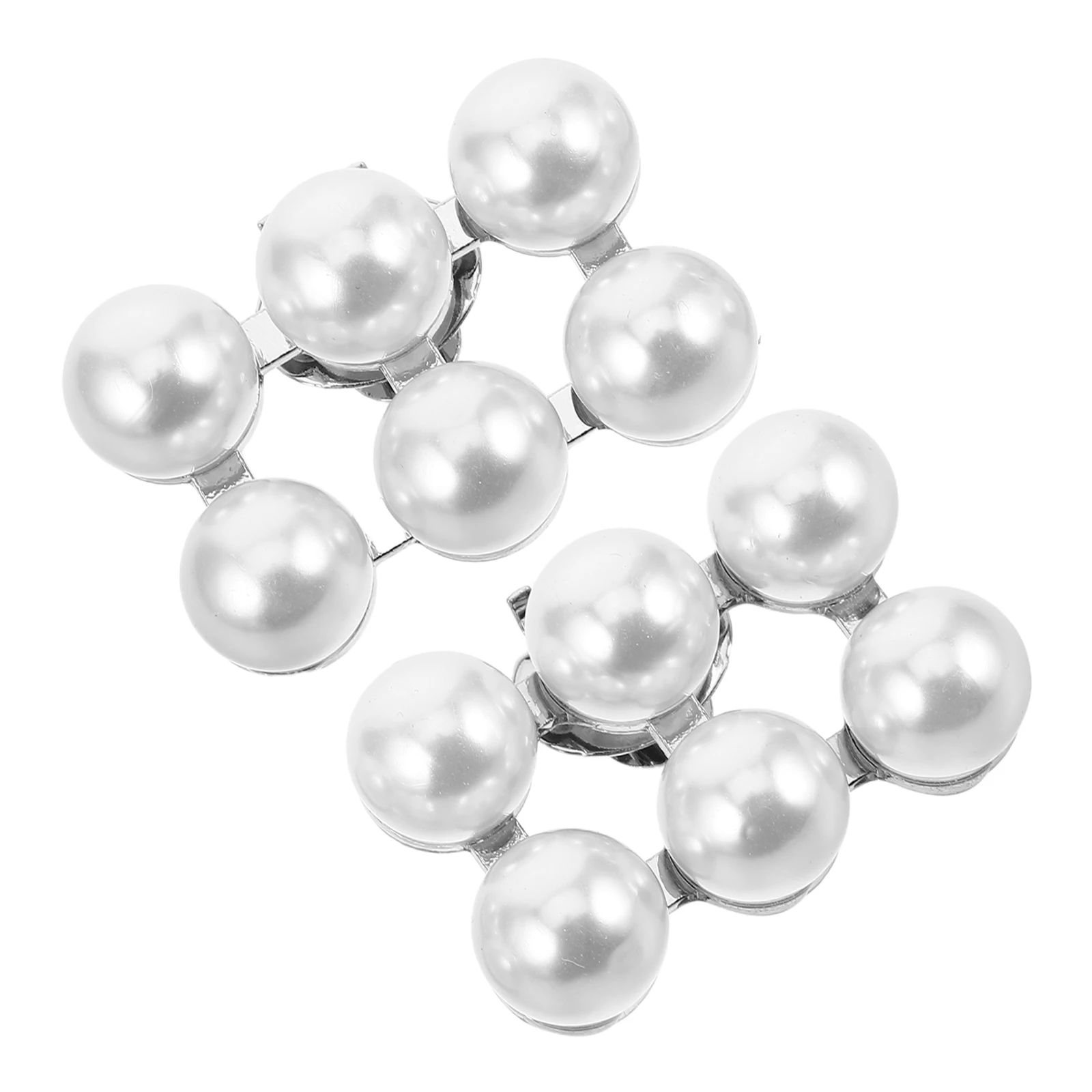 

2 Pcs Detachable Shoe Buckle Decorative Clips Removable Buckles Fake Pearl Zinc Alloy Bride