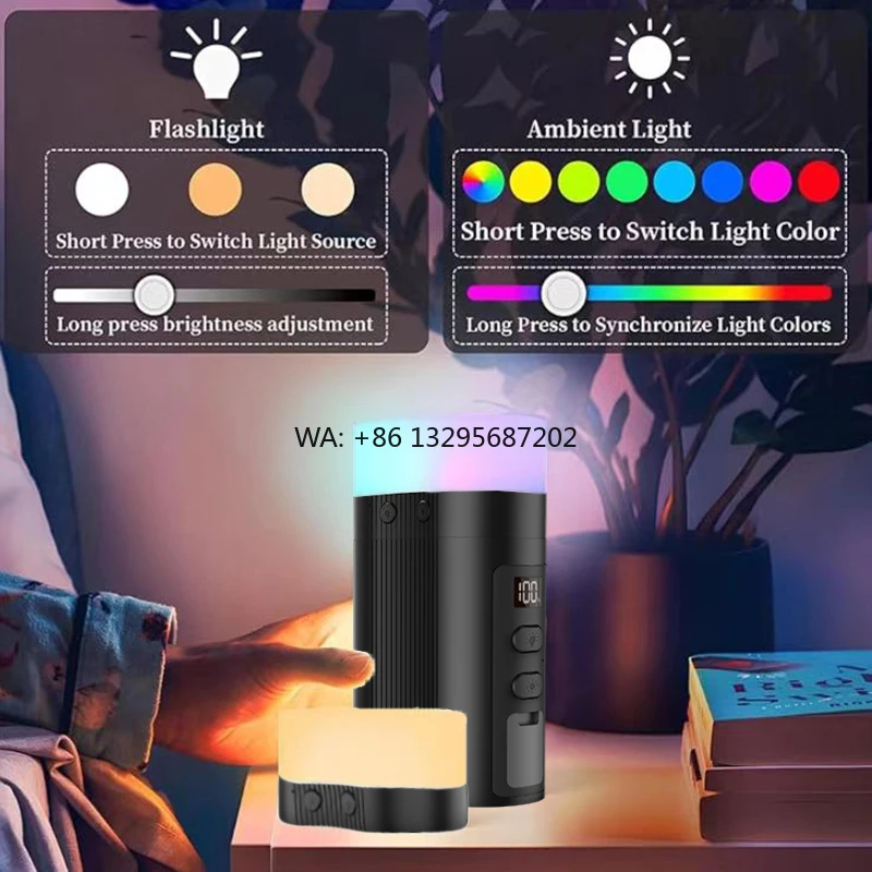 

USB-C Rechargeable LED Camping Lantern Waterproof Tent Light Power Bank ROHS Certified for Outdoor Hiking Adventures Plastic