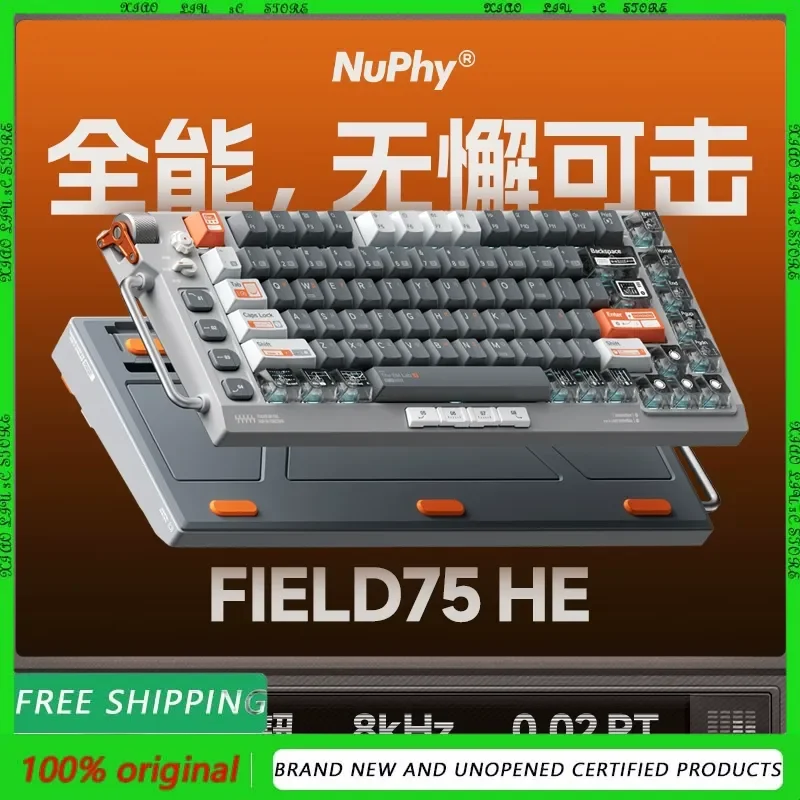

NuPhy Field75 HE Киберспортивная магнитная ось клавиатура плитка Fearless Contract Game специальная магнитная белая нефритовая ось 83-клавиш