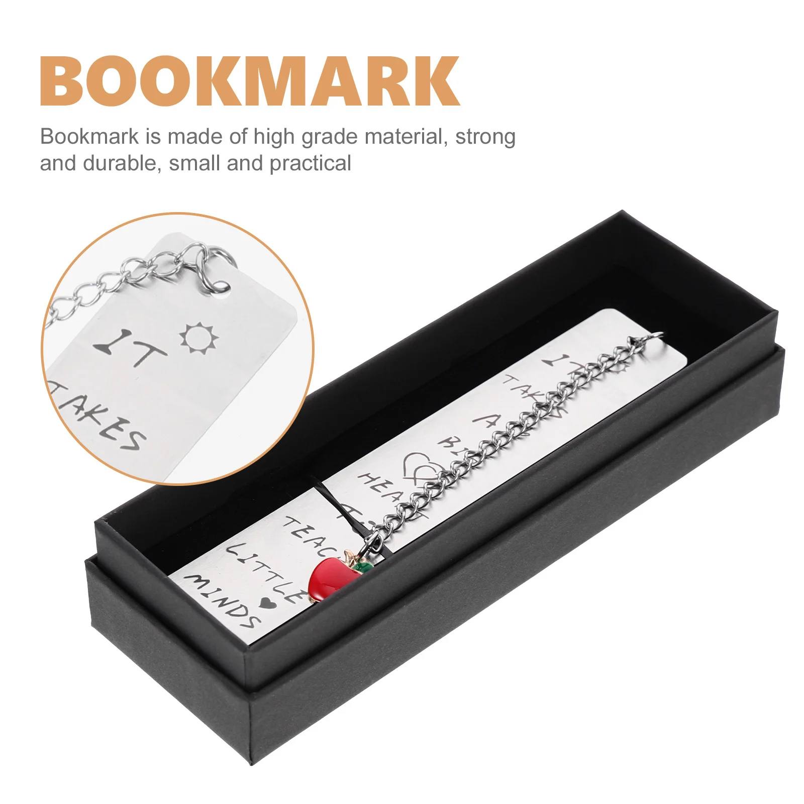 

1Set Exquisite Stainless Steel Bookmark Creative Reading Accessory Long Life Unique Design for Students Teachers