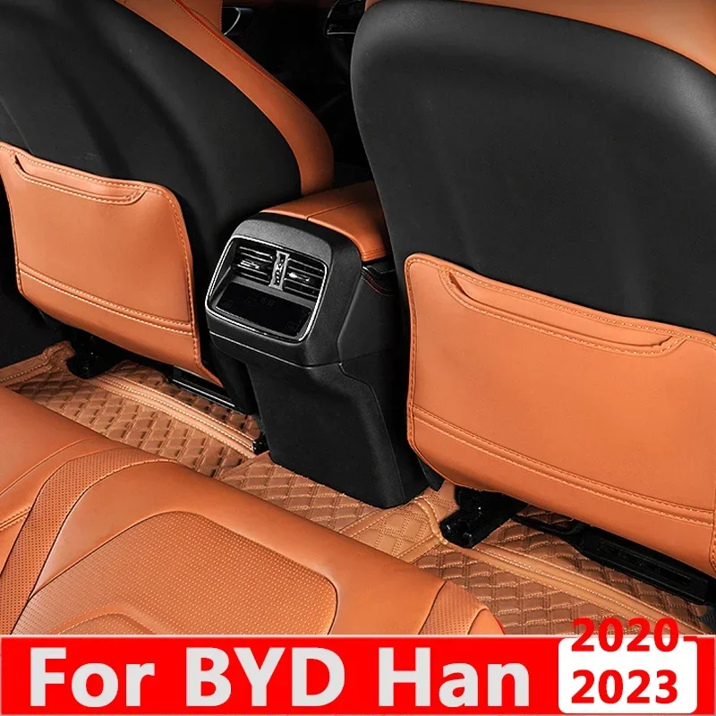 

For BYD HAN DM EV 2021 2022 2023 2024 Car Rear Seat Anti-Kick Pad Rear Seats Cover Back Armrest Protection Mat Accessories