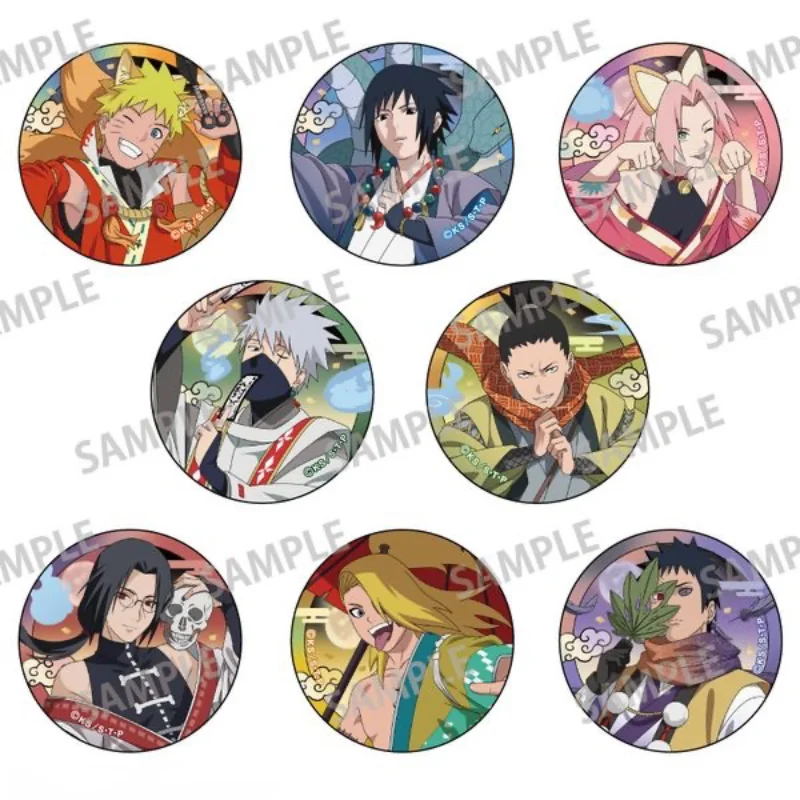 Haruno Sakura Anime Badge Uzumaki Naruto Cartoon Character Image Round Brooch Ita Bag Ornament Cute Accesorios