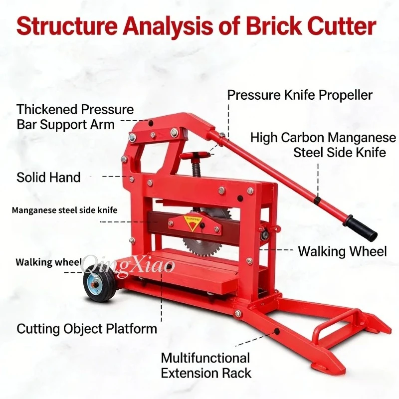 Multifunctional Manual Brick Cutting Machine  Perfect for Permeable Bricks  Curbstones Cement Bricks Eight-Character Bricks