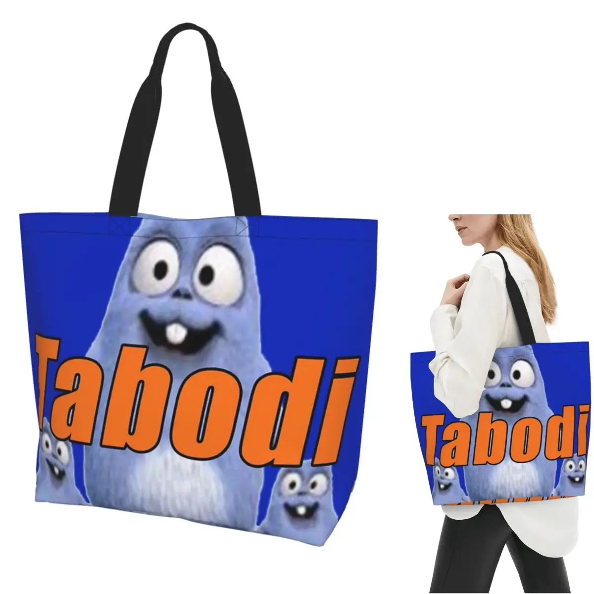 

Grizzy And Lemmings Shopping Tote Bag Canvas Large Capacity Shoulder Bags Shopper Grocery Handbag for Women