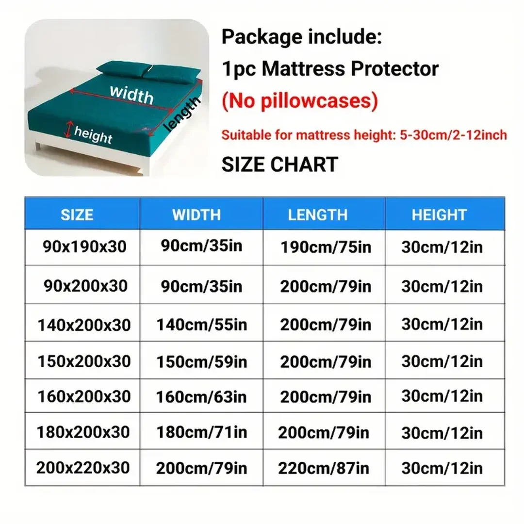 ผ้าปูที่นอนกันน้ำ 1 ชิ้น (ไม่ม - Mattress Protector Waterproof บทวิจารณ์และราคา