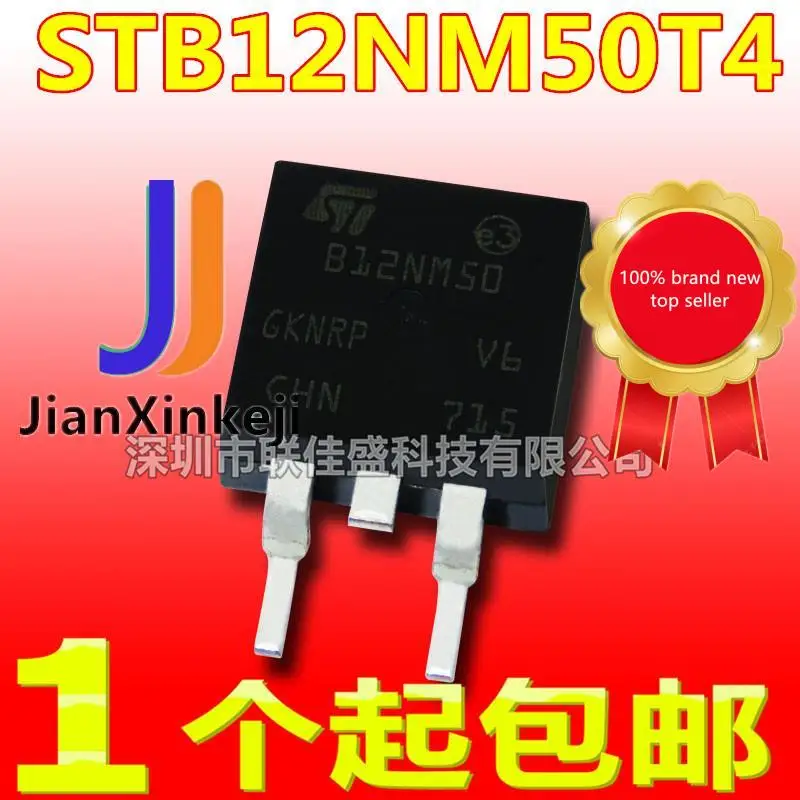 STB12NM50 B12NM50 12A 100% V n-channel TO263 MOS efecto de campo de tubo, 10 piezas, 550 original, nuevo, en stock