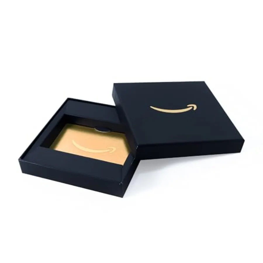 

Physical Gift Card Gift Box for Gifting, Premium Cardstock Material, Classic Black, Elegant Minimalist Design