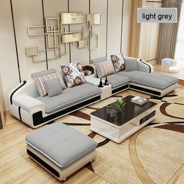 New Fabric Sofa Simple Modern Living Room Sofa Furniture Combination Disposable Technology Cloth Removable and Washable Sofa