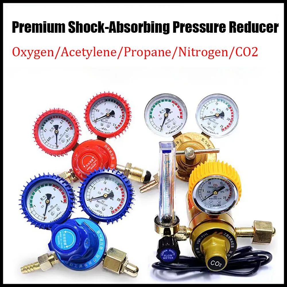 

Oxygen/Acetylene/Propane/Nitrogen/Carbon Dioxide Regulator Gas Pressure Reducing Valve Welding Pressure Gauge Gas Torch Cutting