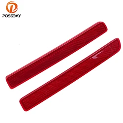 POSSBAY Car Red Lens Reflector Rear Bumper Light Lamp Cover for Land Rover Discovery 3 /Range Rover Sport Reflective Stickers