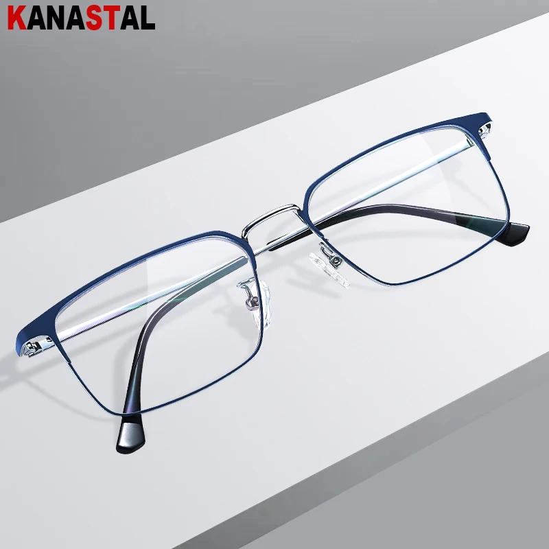 

Pure Titanium Eyeglasses Frames Men Women Myopia Prescription Reading Glasses Frame Computer Blue Light Blocking Eyewear