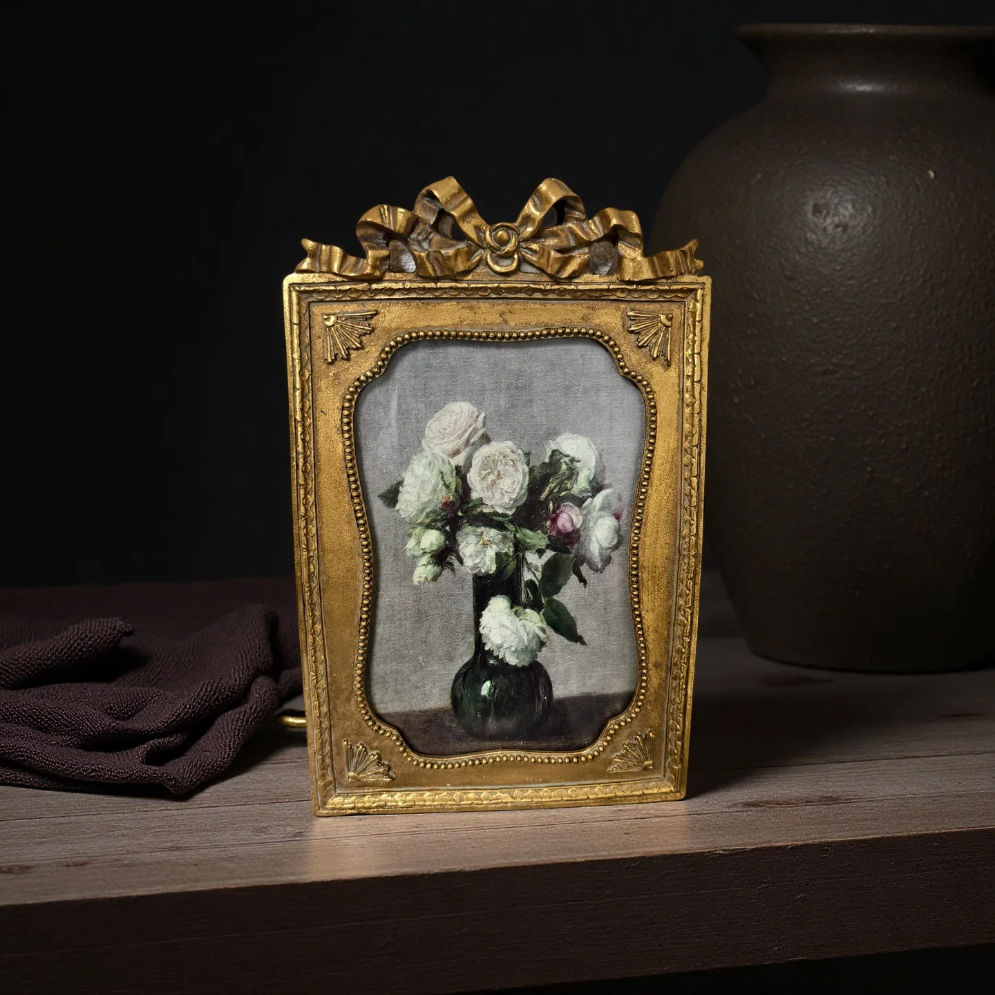 

Mutihome French Baroque Bow Decoration Gold Table Frame Room Decoration Home Decor Items Photo Frame Picture Frames
