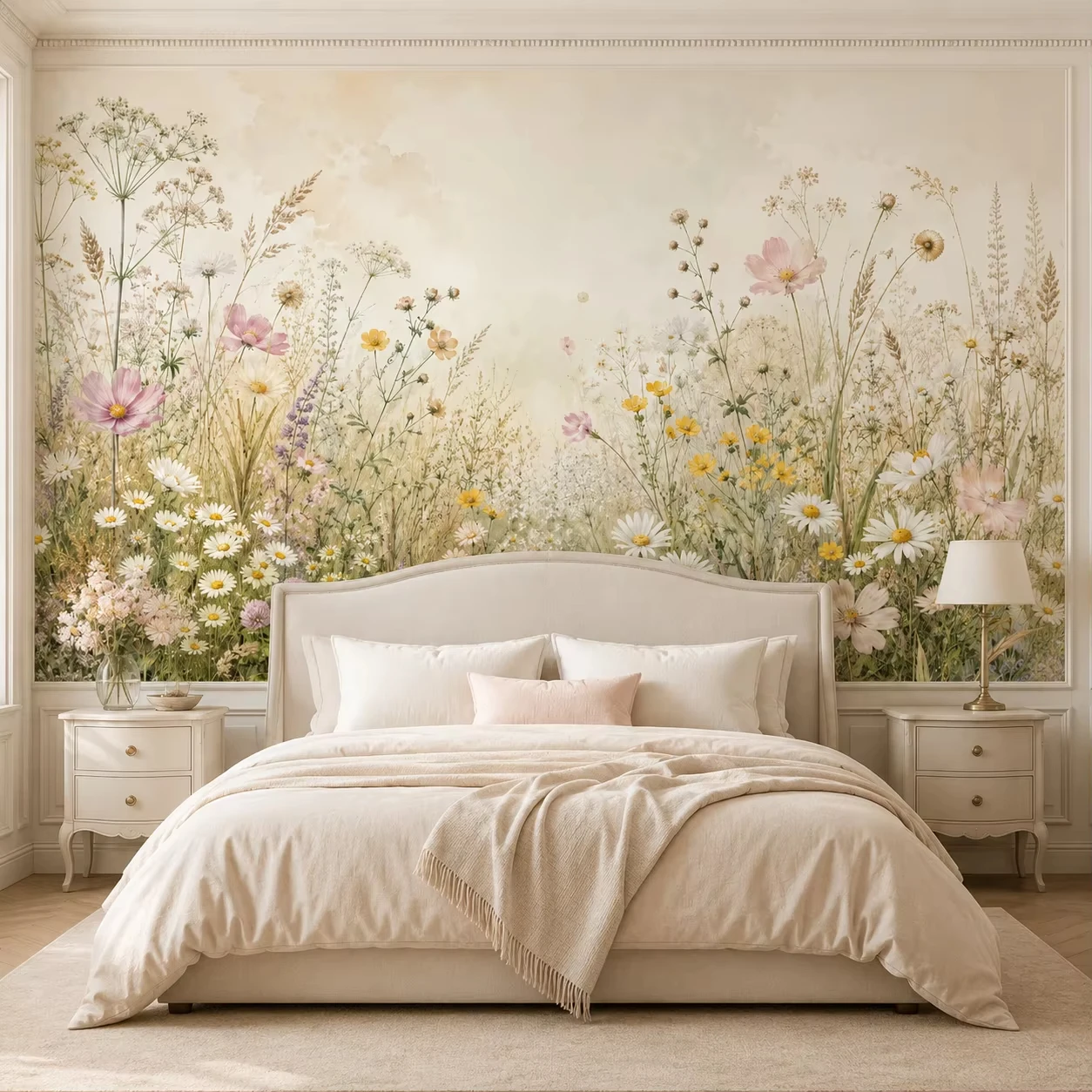 Custom Retro Watercolor Botanical Mural fruit Plant Flower Butterfly Large Wallpaper Living Room Background Home Decoration