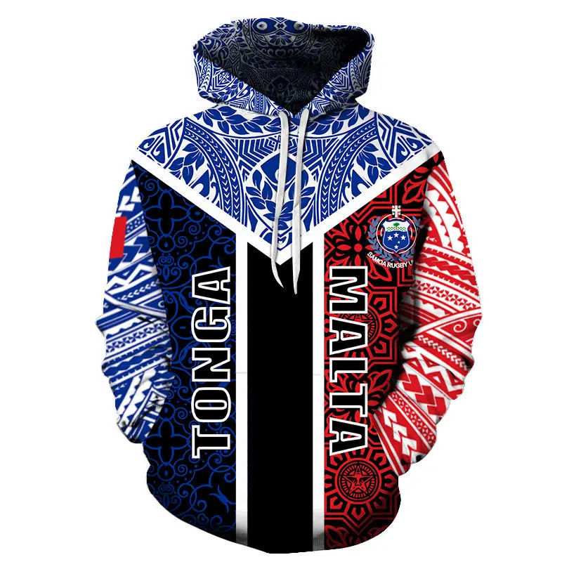 Fashion Hot Trend Hoodie Europe And The United States Loose Cap Style 3d Printing Men's Sweater Badge Clothing