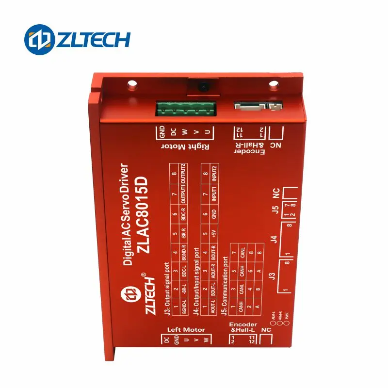 Zhongling doble canal CANopen RS485 Modbus 3 fases 24V 48V 30A 500W sin escobillas DC Hub Servo controlador de Motor para Robot