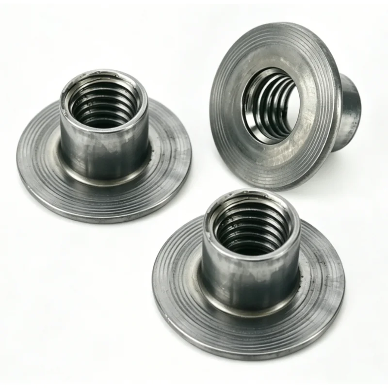 Carbon Steel Tee Nuts Round Base Weld Nuts M3 M4 M5 M6 M8 M10 Through Hole Flange Insert Female Thread Plate Nuts Fasteners