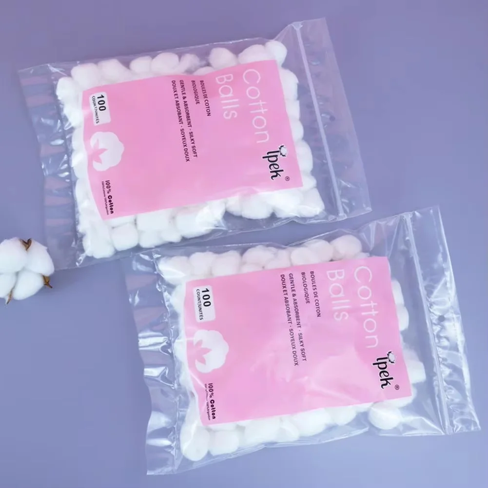 50/100/200pcs Absorbent cotton Ball Nail Polish Remover Cleaning Tool Makeup Cotton Nail Art Alcohol Disinfection Assossories view 6