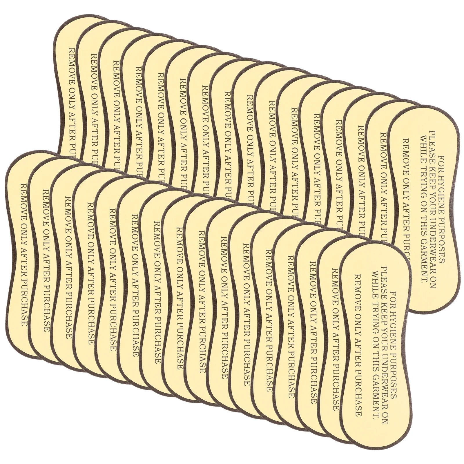

50pcs Black 5X14CM Self Adhesive Stickers for Swimsuits Lingerie Tags Protective Decal Pant Liner Easy Store Clean