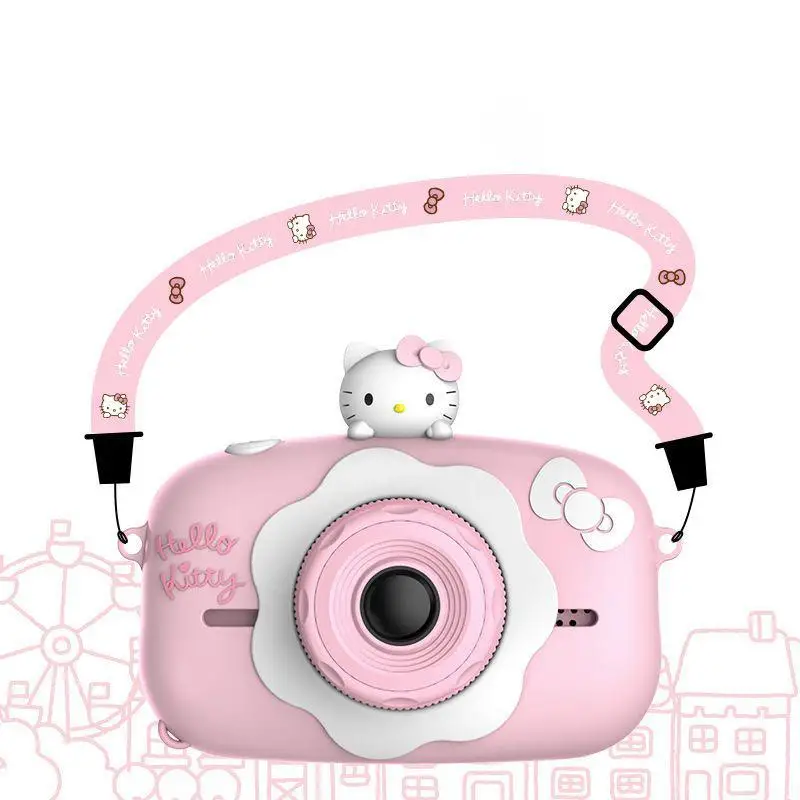 New Kawaii Sanrio 4000w Pixels Anime Hello Kitty Toys Camera Portable Photograph Music Game Model Kids Camera Birthday Kids Gift