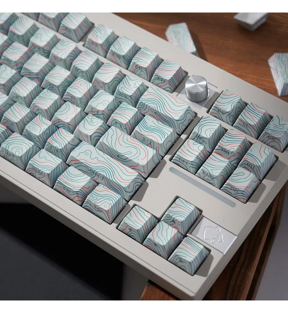 Sublimation 130 keys Original Wooting and other mechanical keyboard contour black/white side light-transmitting keycap PBT